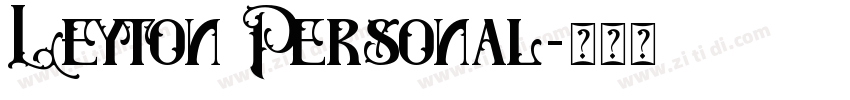 Leyton Personal字体转换